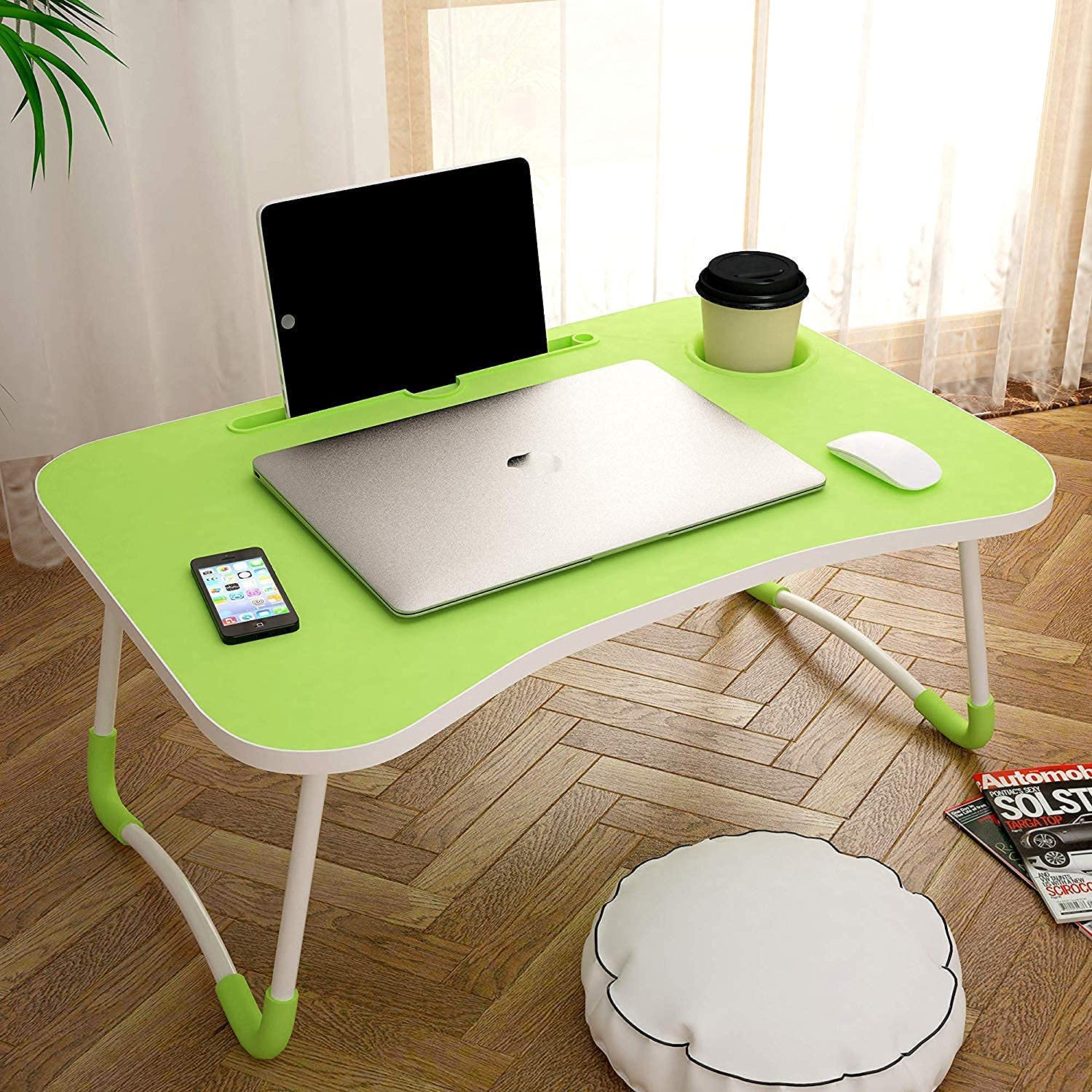 White Parrot Smart Standard Multi-Purpose Laptop Table with Dock Stand/Study Table/Bed Table/Foldable and Portable/Ergonomic & Rounded Edges/Non-Slip Legs/Engineered(wp-8060) (B09DCQ922J) Amazon Price History, Amazon Price Tracker