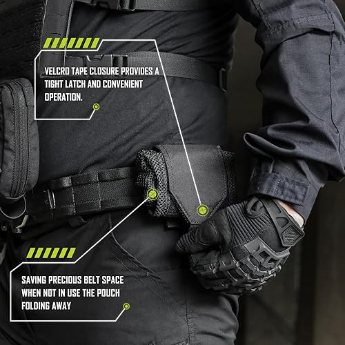 Miniatura 3 de WYNEX Bolsa táctica Molle Dump,Roll-Up Drawstring Magazine Utility Bag plegable