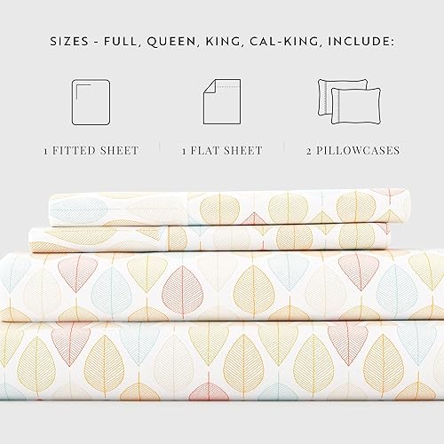 Miniatura 4 de Linen Market Juego de sábanas Queen de 4 piezas (otoño amarillo)  Duerme mejor que nunca con estas sábanas ultrasuaves y refrescantes para tu cama