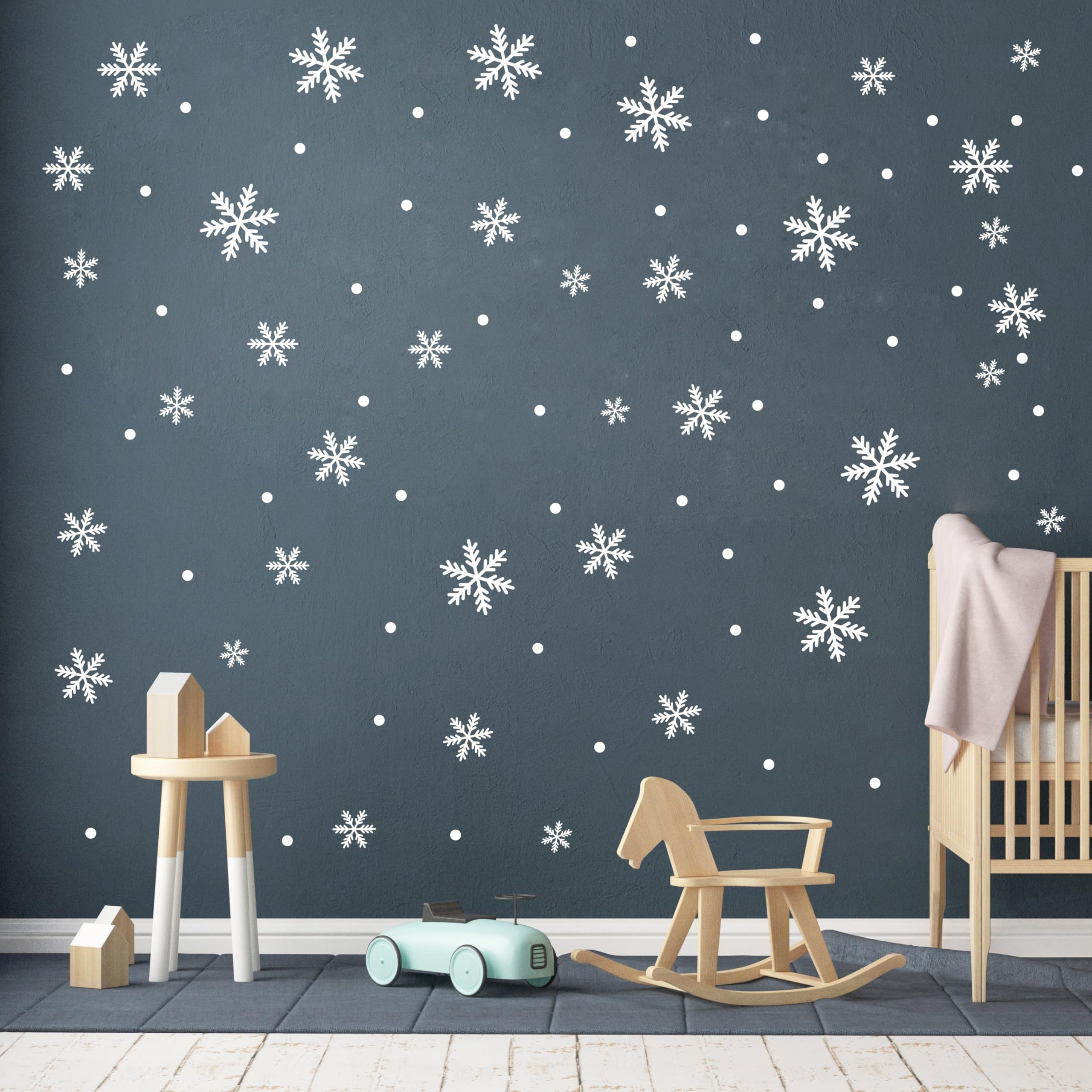 Stickers muraux vinyle flocons de neige pour relooker un mur blanc