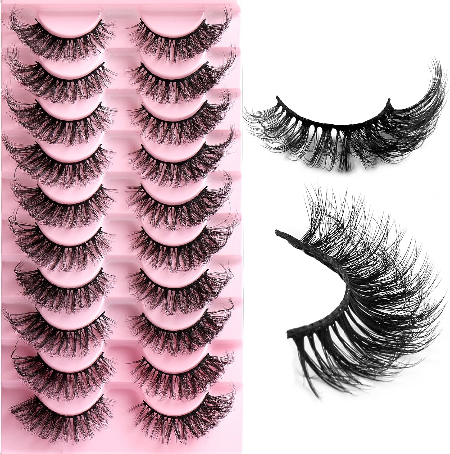 Uliya Sztuczne rzęsy 10 par 8D naturalne D Curly Cat Eye Lashe (HLY04)