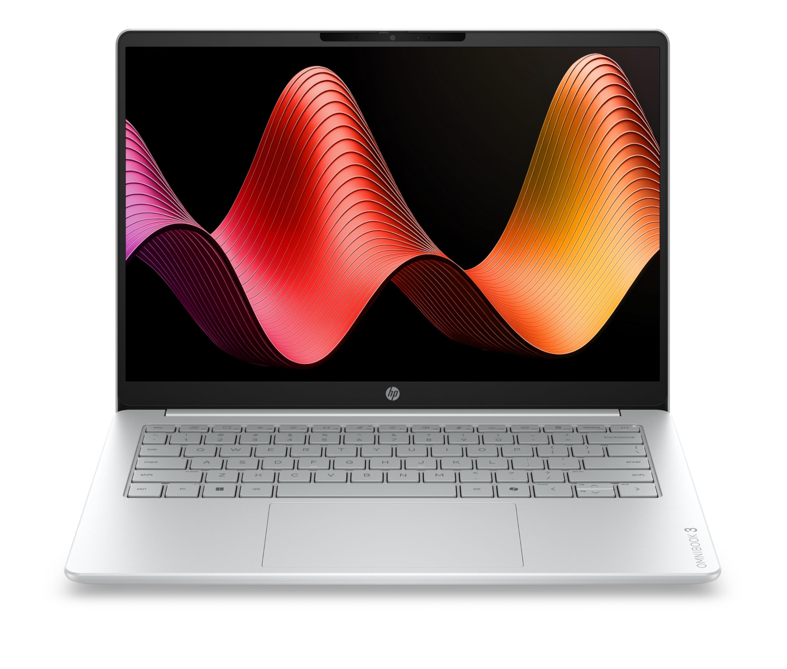 HP OmniBook 3 14-hy0002sf Ordinateur Portable 14" 2K IPS, PC Portable (AMD Ryzen 5 40, RAM 16 Go, SSD 512 Go, AMD Radeon 610M Graphics, Windows 11), Laptop Argent, Clavier AZERTY