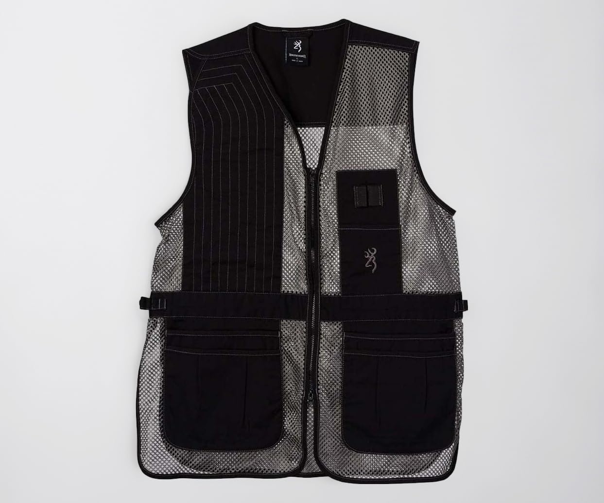(Large, Black/Gray) - Trapper Creek Mesh Shooting Vest