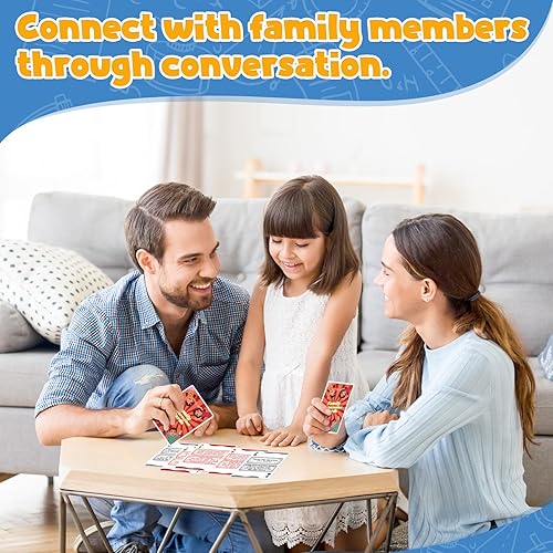 Miniatura 2 de Kasfalci Tarjetas de conversación familiar, tarjetas de inicio de conversación, juegos de cartas de preguntas para familias, juegos de mesa