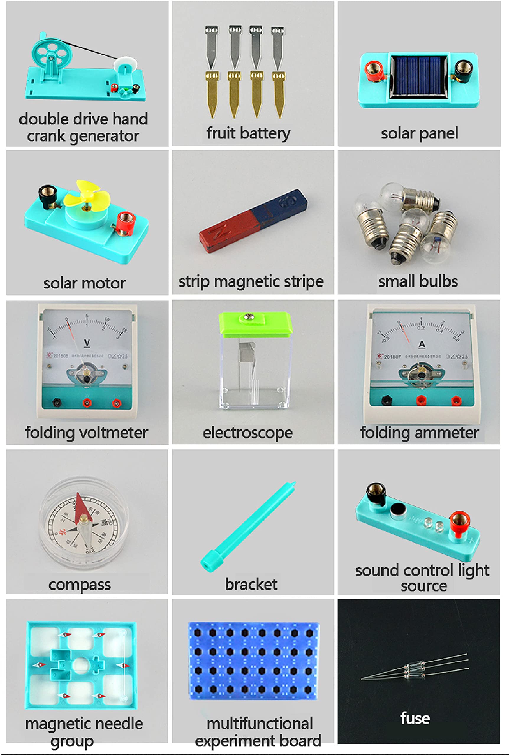 Kit de Circuito Eléctrico de Física Stem Circuito Electrico Escolar para Niño Juegos de Experimentos para Niños de Estudiantes Secundarias