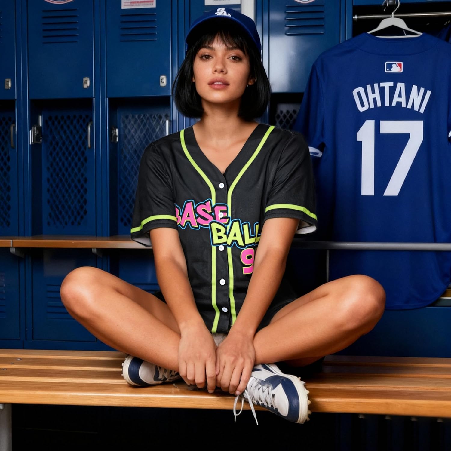 Baseball Shirt Women Baseball Player Jersey Game Day Fan Graphic Tees Button up Short Sleeve T-Shirt - Image 4