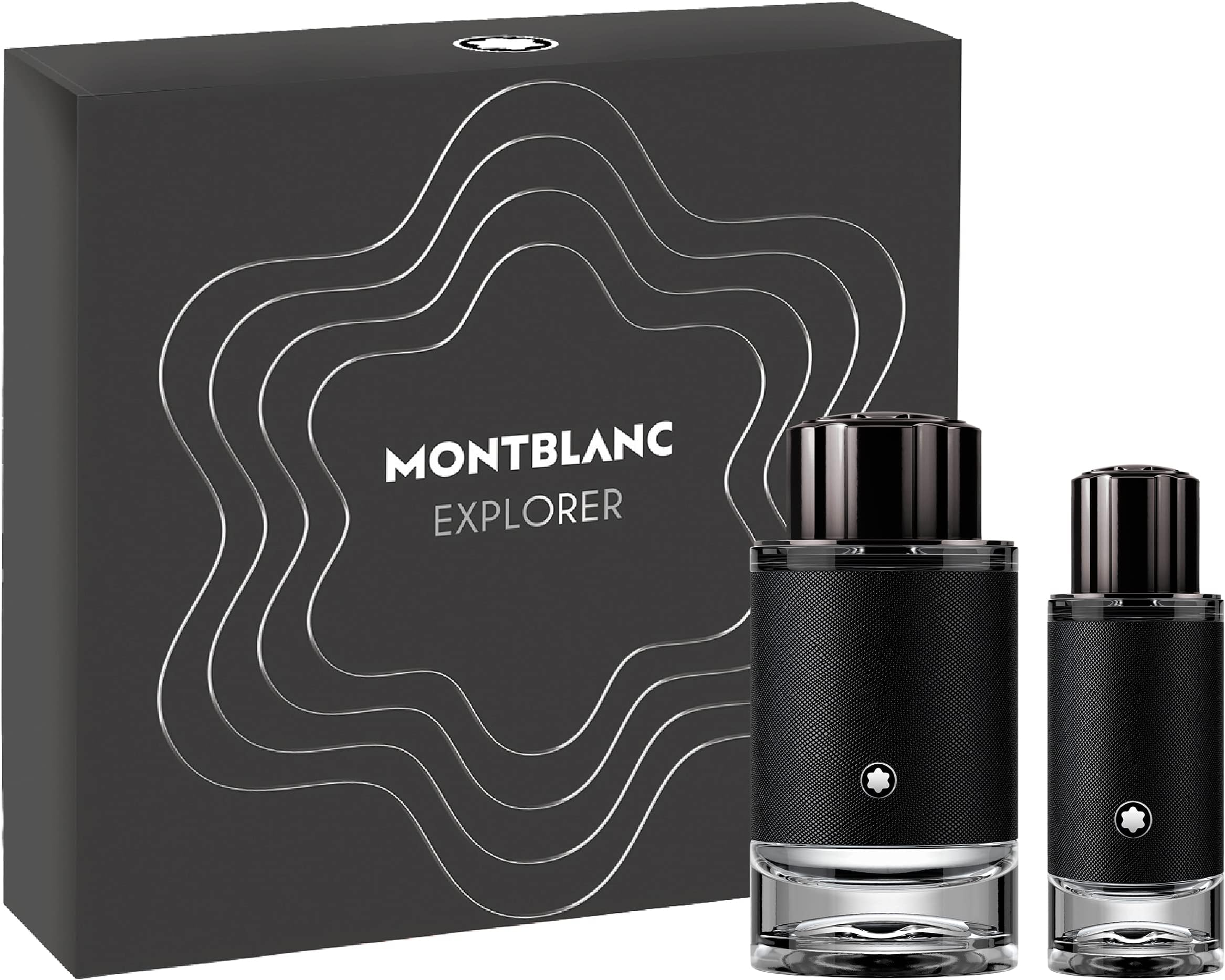 MontblancExplorer Eau de Parfum 2 Piece Set - 3.3 fl. oz. Spray, 1.0 fl. oz. Spray - Long Lasting Fragrance with notes of Sage, Sandalwood & Patchouli - Woody & Aromatic