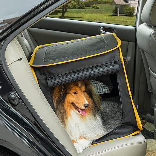 A4Pet 26 Inch Dog Crate for Car, Collapsible Dog Travel