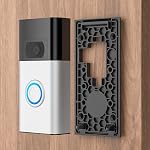 No-Drill Adhesive Video Doorbell Mount Compatible with Ring Battery Doorbell (2024 Release), Door Mounting Holder Bracket Accessories for Apartments Office Houses (1 Pack)