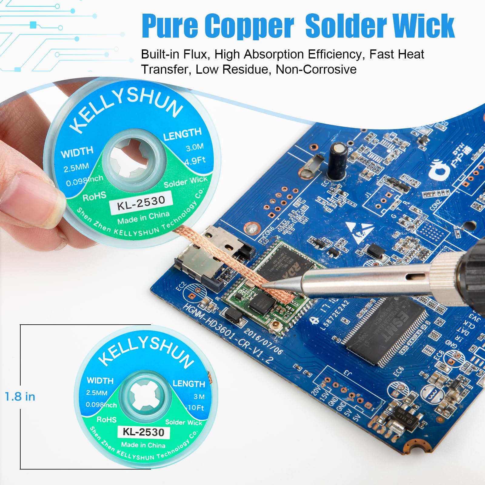 Solder Wick & Flux Paste Kit - Electronics Repair -7