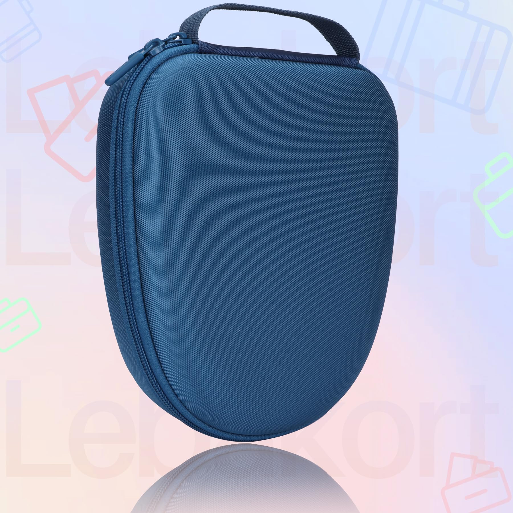 Lebakort Hard Carry Case Compatible With Anker Soundcore Life Q20 Q30 Q35 Q40 Q45 Q20 Q20i Hybrid Active Noise Cancelling Headphones (Blue Case - View #6