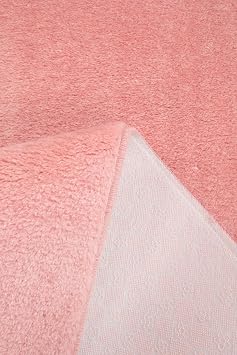 My Evilla Modern Decorative Carpet Gel Anti-Slip Base Plush Puffy Heart Model Pink Mat Set 70x100-70x60