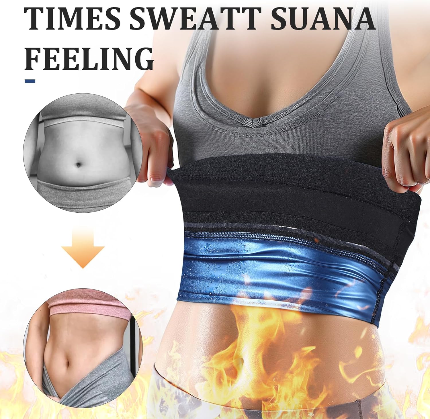 Waist Trimmer for Women, Sweat Sauna Belt Band, Waist Cincher, Sauna Slimming Belt - Image 3