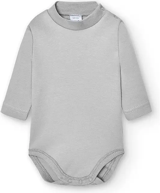 Body cuello alto bebé manga larga 100% algodón hipoalergénico unisex