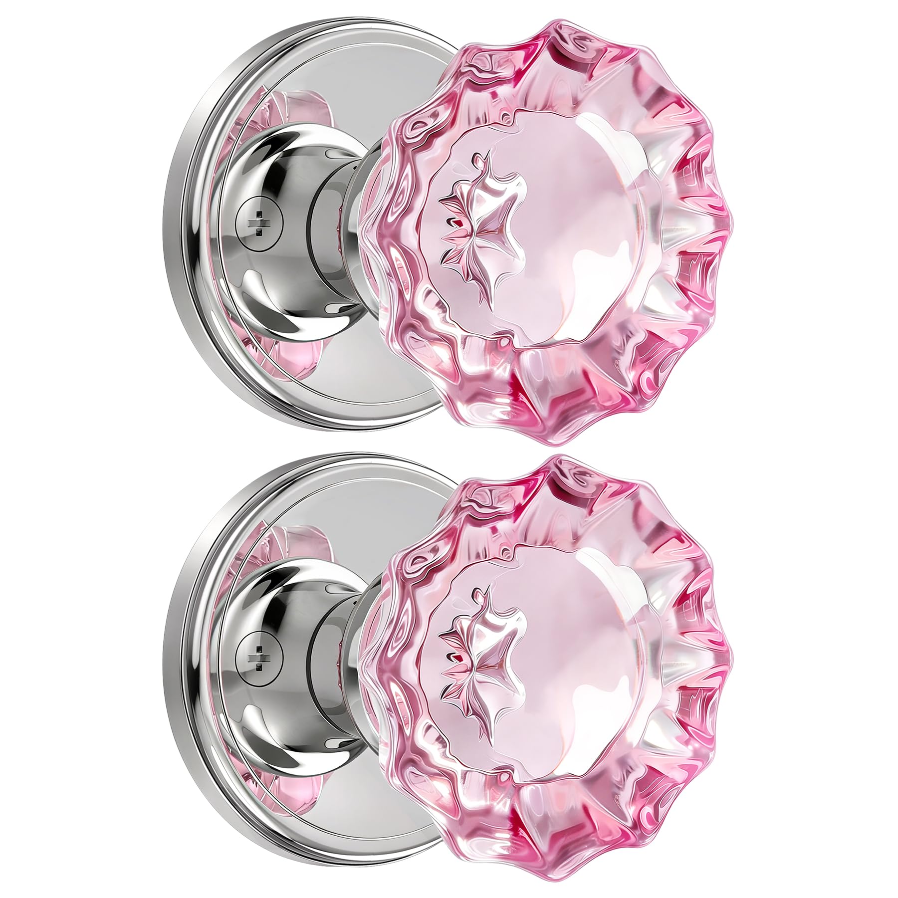 Glass Door Knobs Interior Vintage Privacy Door Knob with Lock — Amazon image 12