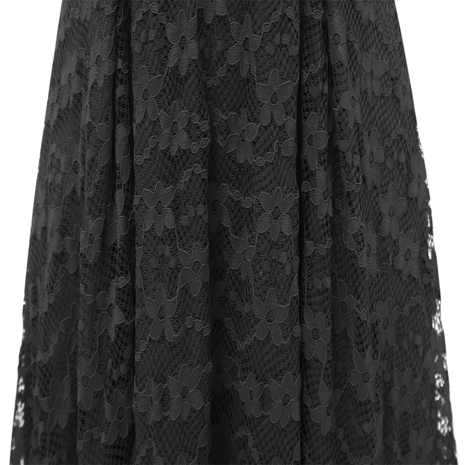 Vestido sexy de gasa de encaje sin mangas vestido de noche con cuello en V para mujer, vestido de fiesta casual de cóctel de bola de boda
