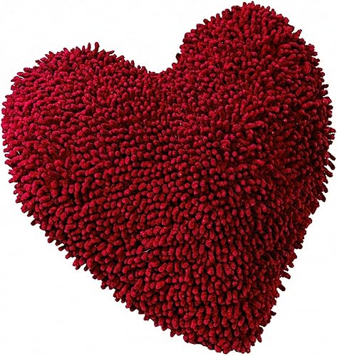 Fun Express Almohada de felpilla en forma de corazón, 14 pulgadas, decoración del hogar para el día de San Valentín, para Navidad, San Valentín para