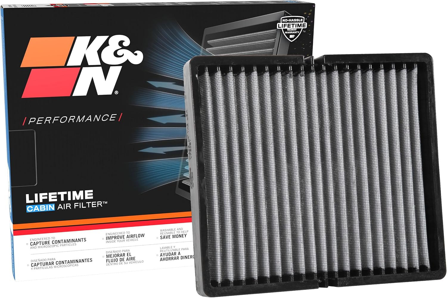 K&N LIFETIME Cabin Air Filter: Premium, Washable, Clean Air for your Cabin: Compatible with 2001-2024 Lexus/Nissan: (See Product Description for Select Models) VF2057