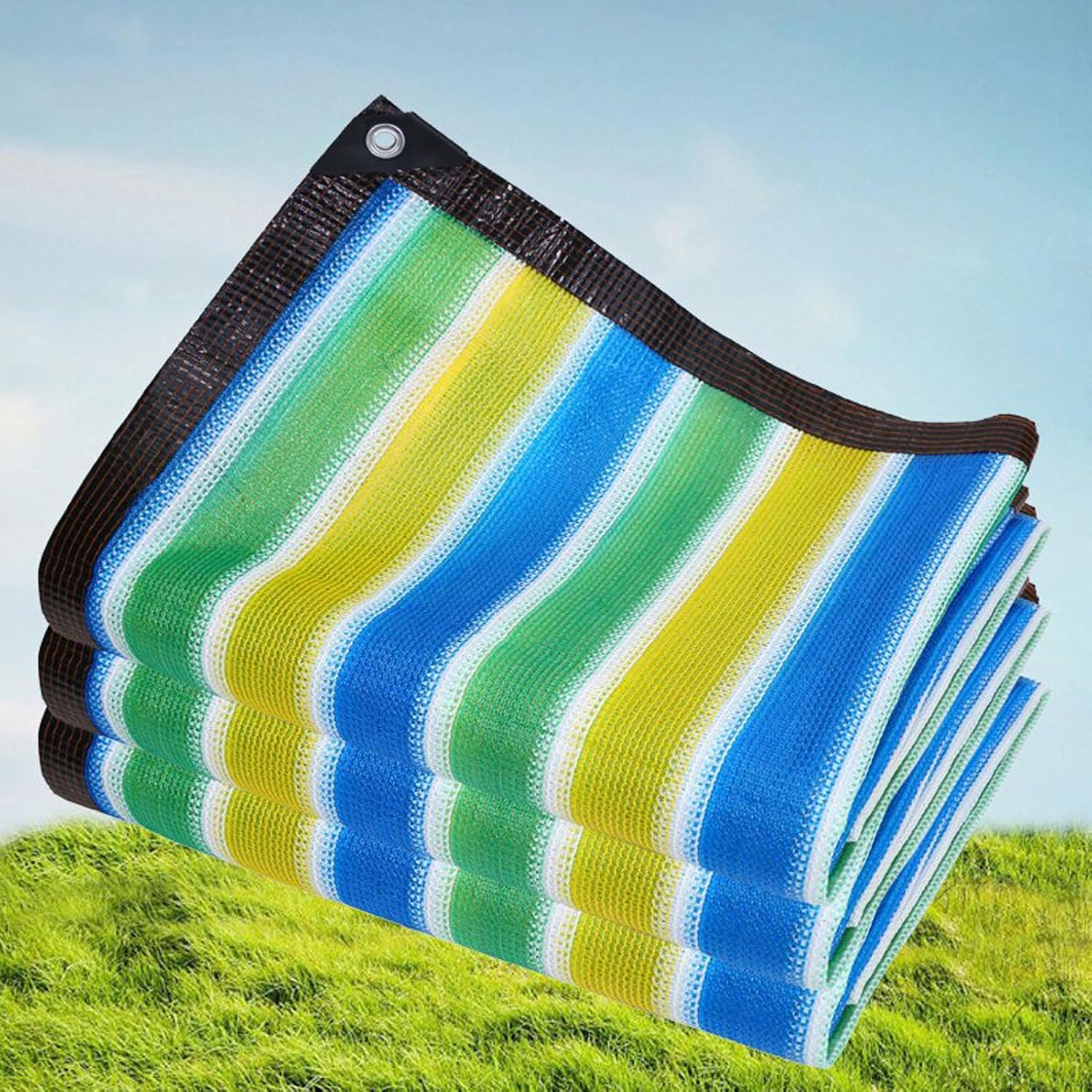 Shade Net for Patio 1x6m, Shade Cloth for Patio, Sun Shade Netting for Garden, Sunshade Net Outdoor, Sunshade Cloth with Grommets, for Plants, Greenhouse, Patio, Chicken Coop, Tomatoes Sun