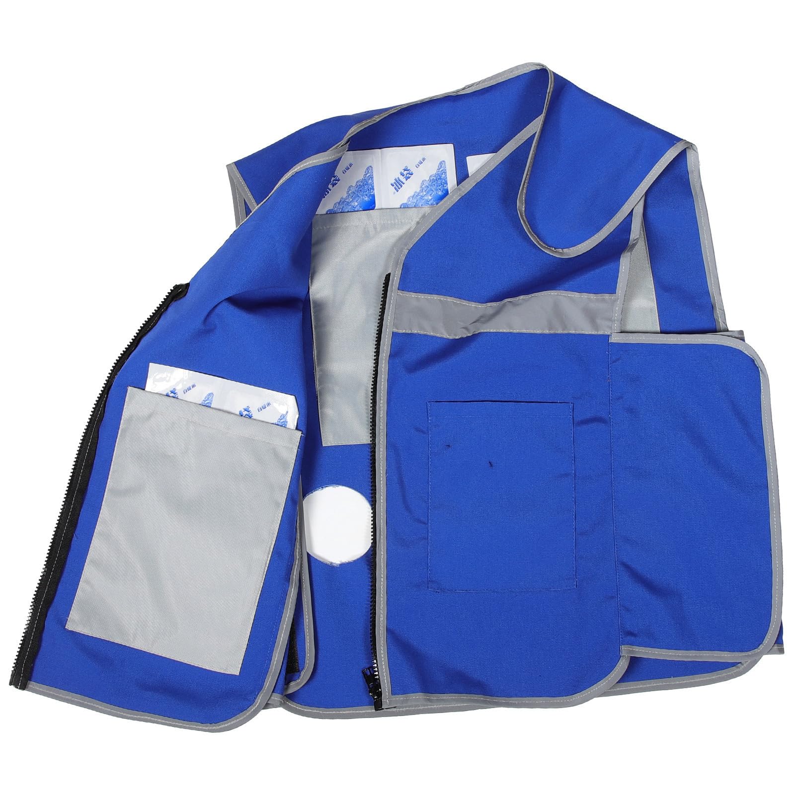 jojofuny Gilet Rafraîchissant D'été pour Camping en Pvc avec Poches de Glace Auto-aspirantes, Grand Format, Cuisine et Activités Extérieures