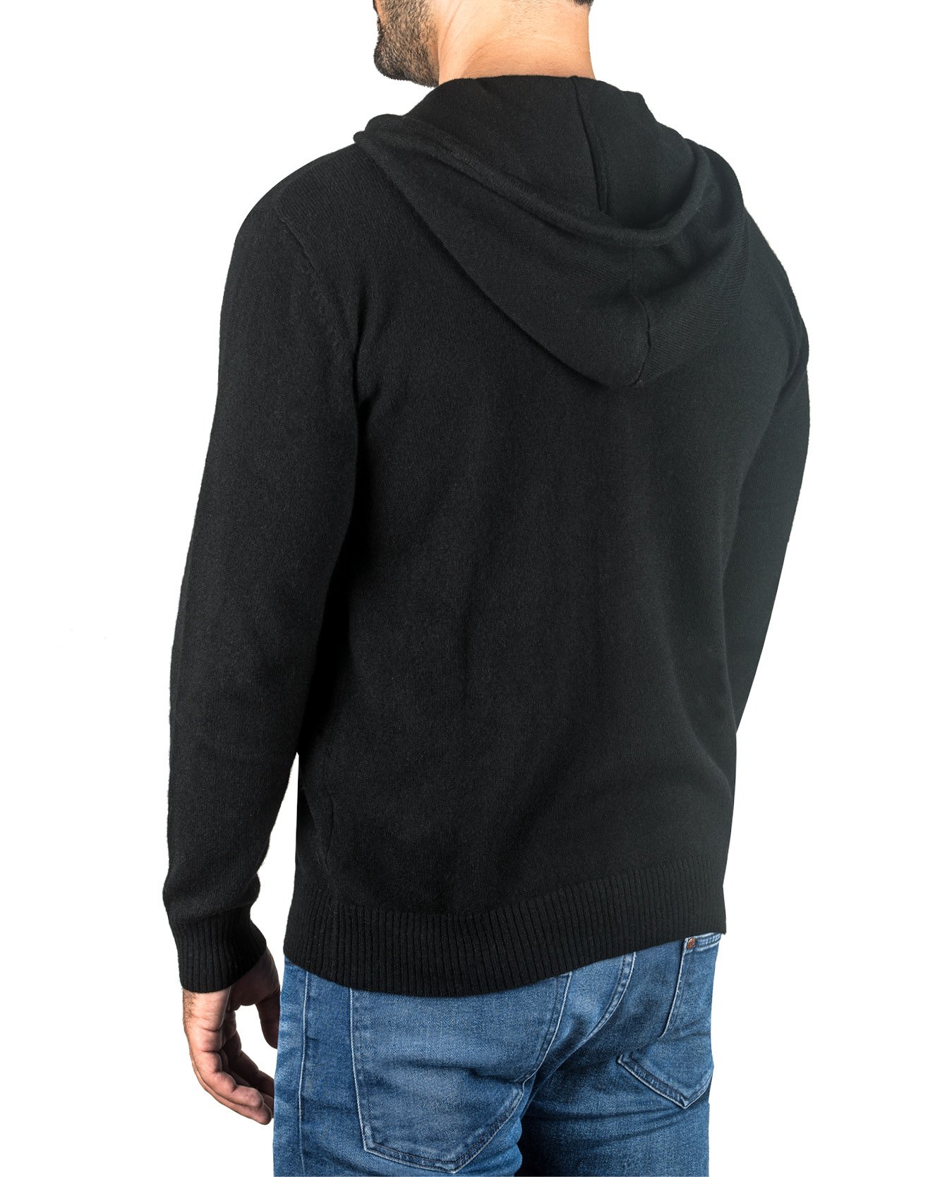 Hoodie | Sudadera con Capucha et Cremallera para Hombre 100% De Cachemira