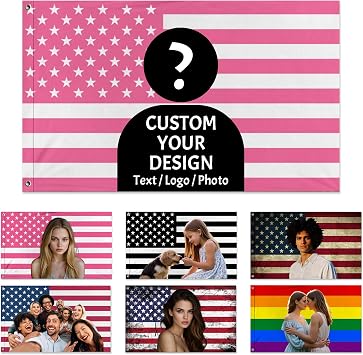 Custom Flag 3x5 Ft Personalized Double Sided Outdoor Flags Add Your Photo Text Logo Customized Decoration Gift