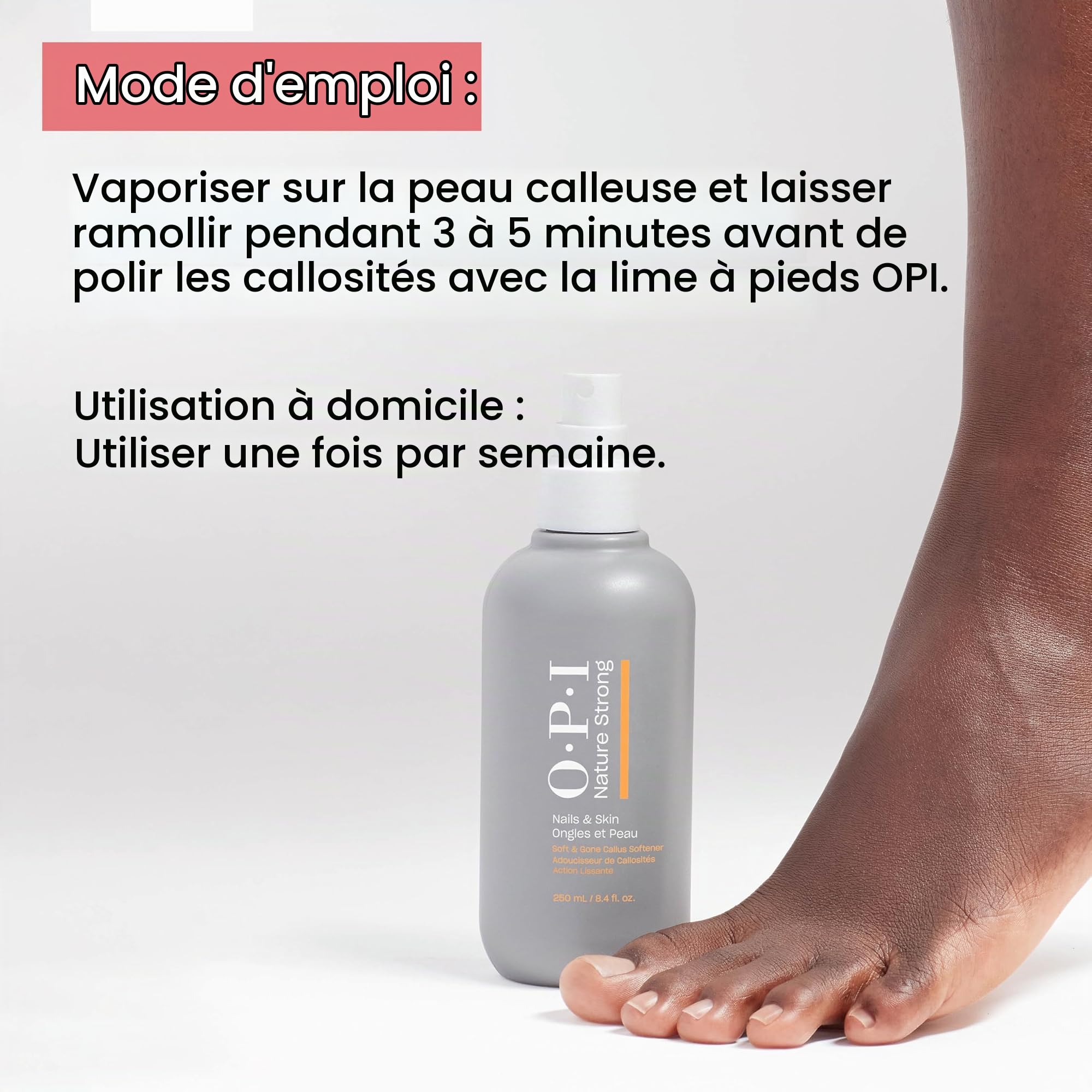 OPI Nature Strong Soft & Gone Callus Softene - Crème Anti-Callosités – Beurre de Karité – Soin Talons Crevassés & Pieds Secs – 250 ml