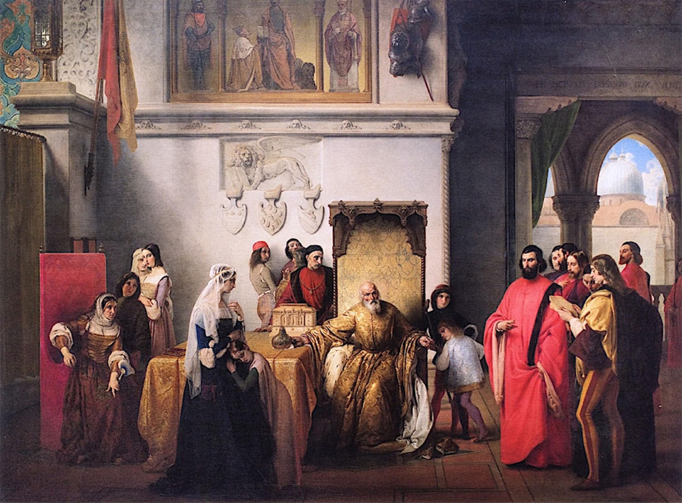 SERENDIPITP Aesthetic Poster Photo Wall Print Retro Picture Francesco Foscari Destitute by Francesco Hayez Modern Wall Artwork for Home Decor 60x90cm