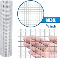 Vista 3 de Fencer Wire Paño galvanizado de calibre 19 con malla de 1/2 x 1/2 pulgadas para gallinero/correr/jaula/correr/correr/correr/correr/verduras, jardín