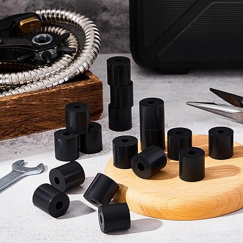 Miniatura 4 de Fabbay Espaciador de goma multiusos, bujes de goma negros de 34 pulgadas de diámetro exterior x 14 pulgadas de diámetro interior x 34 pulgadas,