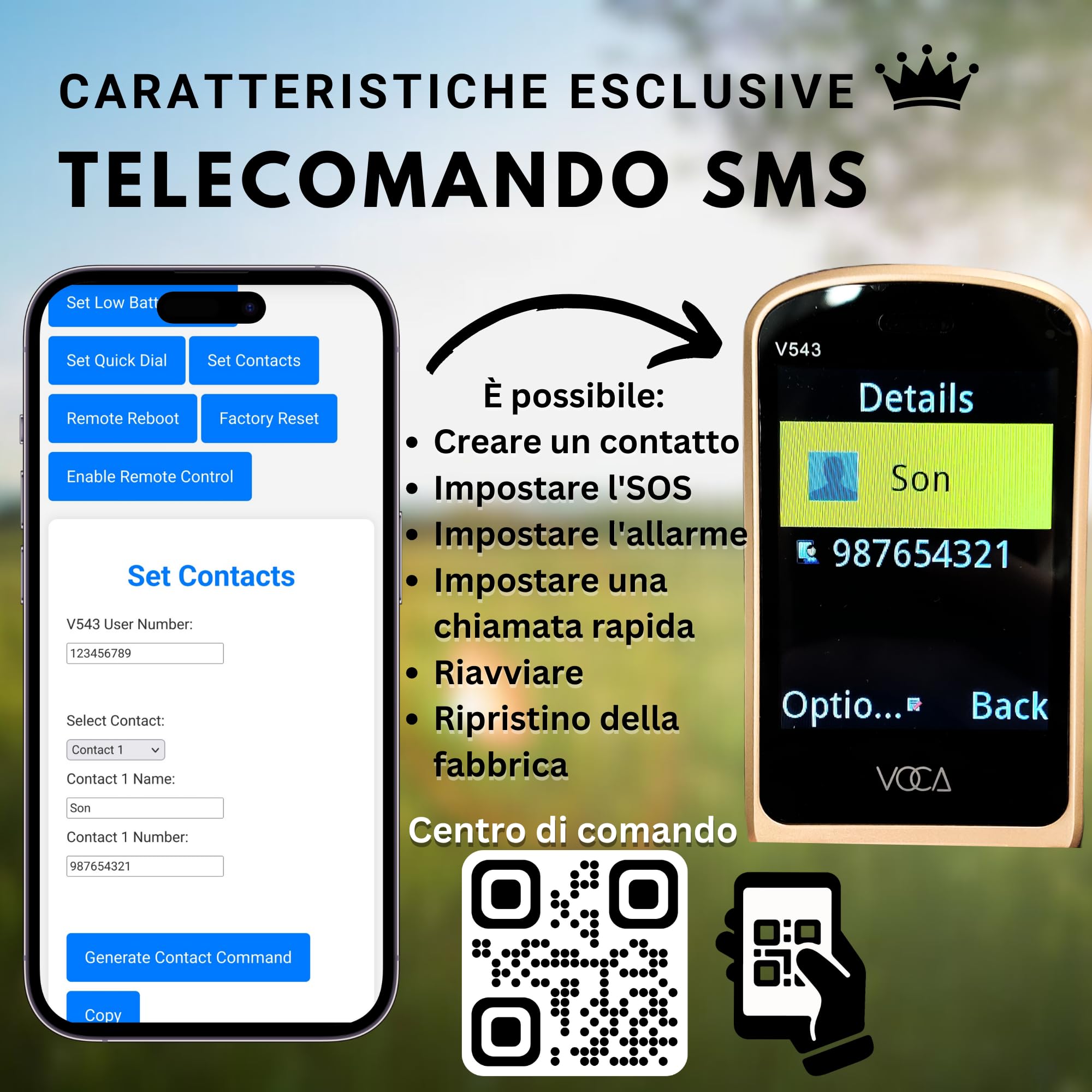 VOCA Telefono a conchiglia con grandi tasti per anziani, Doppio schermo, 4G LTE, Volume elevato, Pulsante SOS | Compatibilità con apparecchi acustici | Dock di ricarica | Testo predittivo | V543