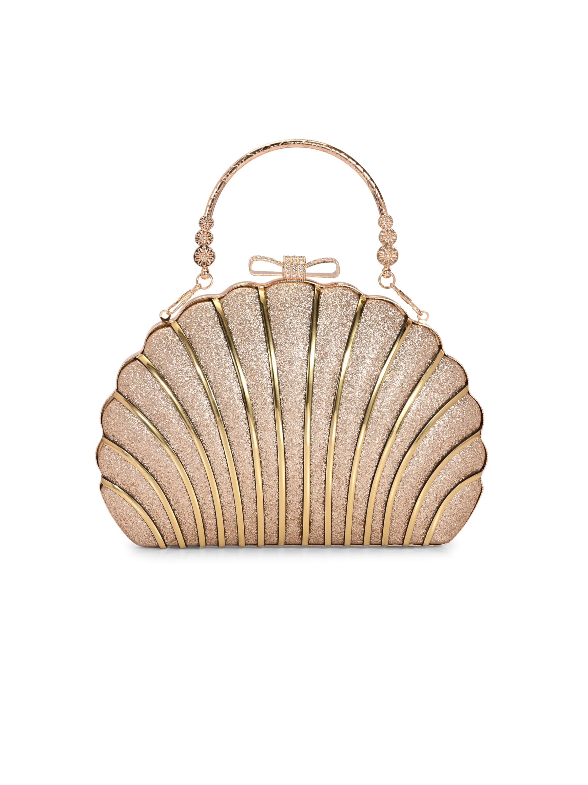 Handicraft Women's Shell Shaped Envelope Clutch Bag| Evening Bag, Bridal Purse & Party Handbag | Wedding & Special Occasion Clutch