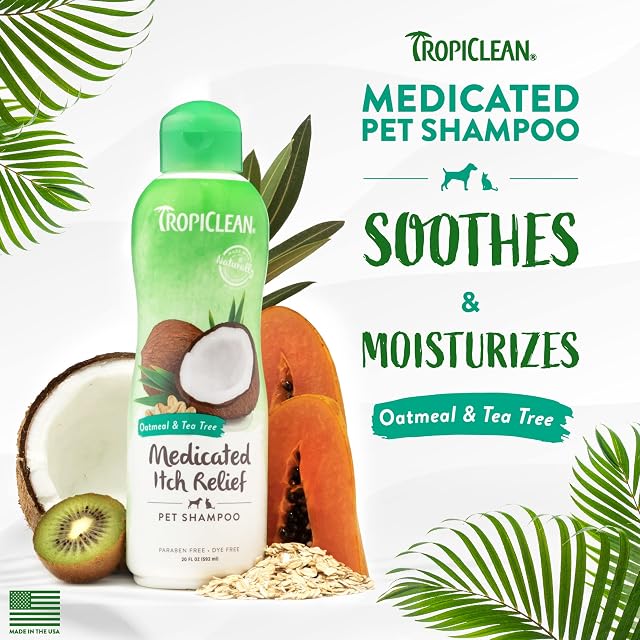 Foto 3 de 8 de Tropiclean 0645095202467 - Champu Oatmeal and Tea Tree 355 ml