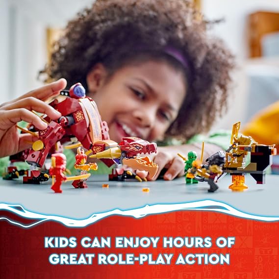 LEGO NINJAGO Heatwave Transforming Lava Dragon 71793 Building Toy Set, Features a Ninja Dragon, a Hovercraft Vehicle and 5 Minifigures, Lava Dragon Toy for Kids Ages 8+ Who Love Ninja Adventures
