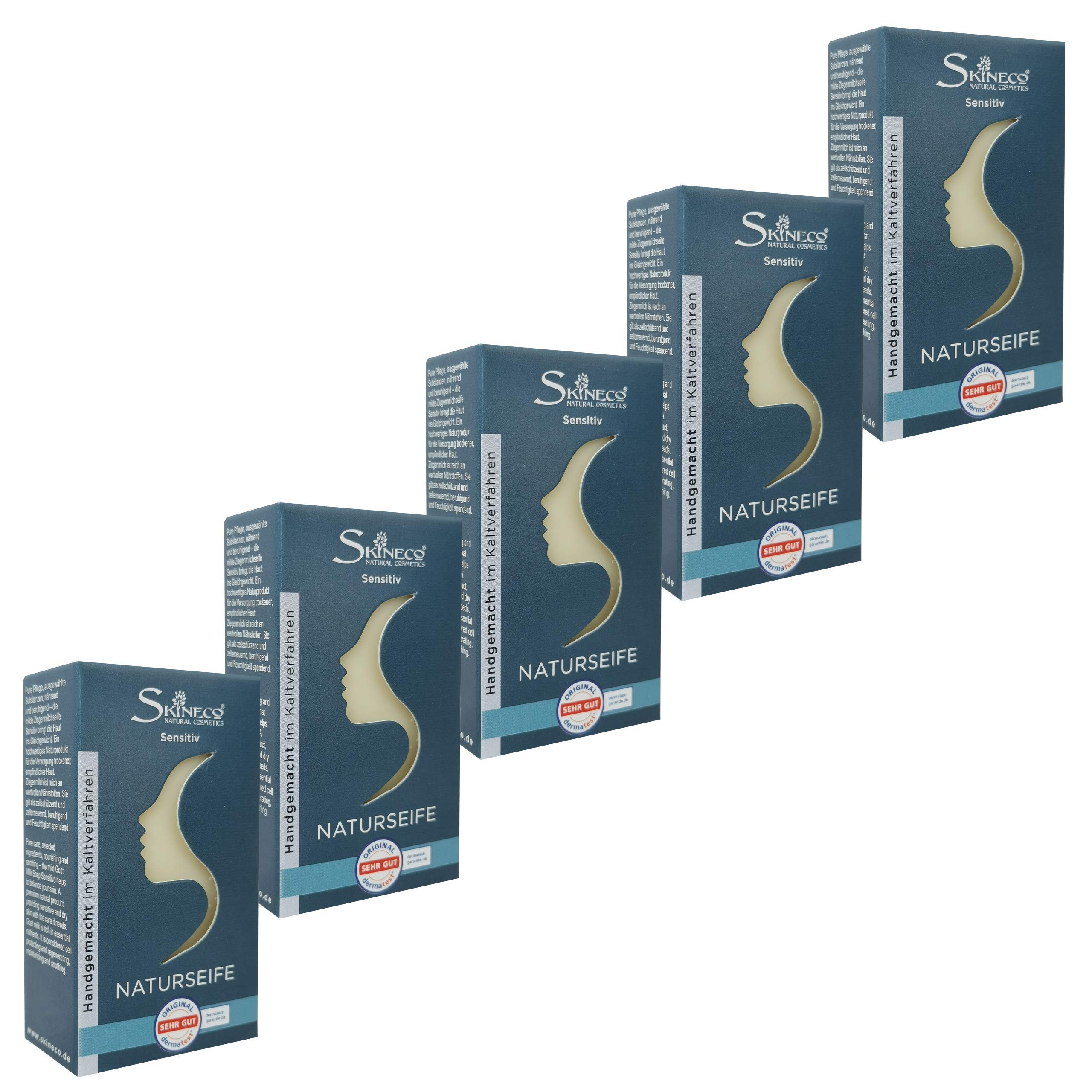 Sapone naturale sensibile | 5 sapone al latte di capra sostenibile | Gel doccia fisso | sapone contro la pelle secca sensibile | sapone per il corpo e le mani | cosmetici naturali