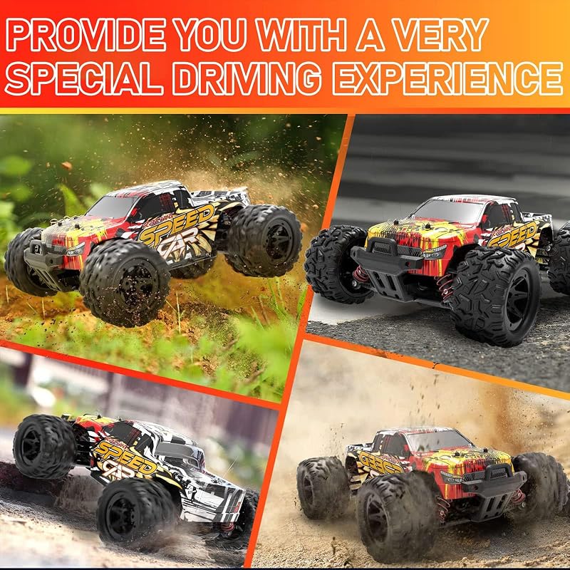 DEERC 9310 Távirányítós Autó 1:18 Méretarány 30+ km/h Sebesség 4WD Terepjáró RC Monster Truck Játék Fiúknak