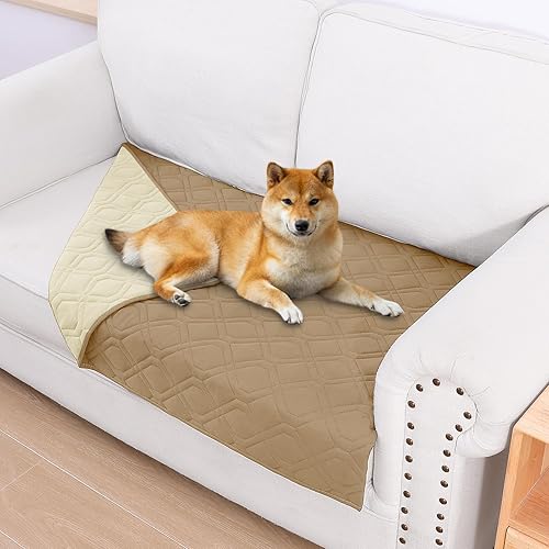 Miniatura 93 de Smiry Funda impermeable para cama de mascota, suave y lavable, para cama, sofá, reversible, perros pequeños, medianos, grandes, gatos, diseño