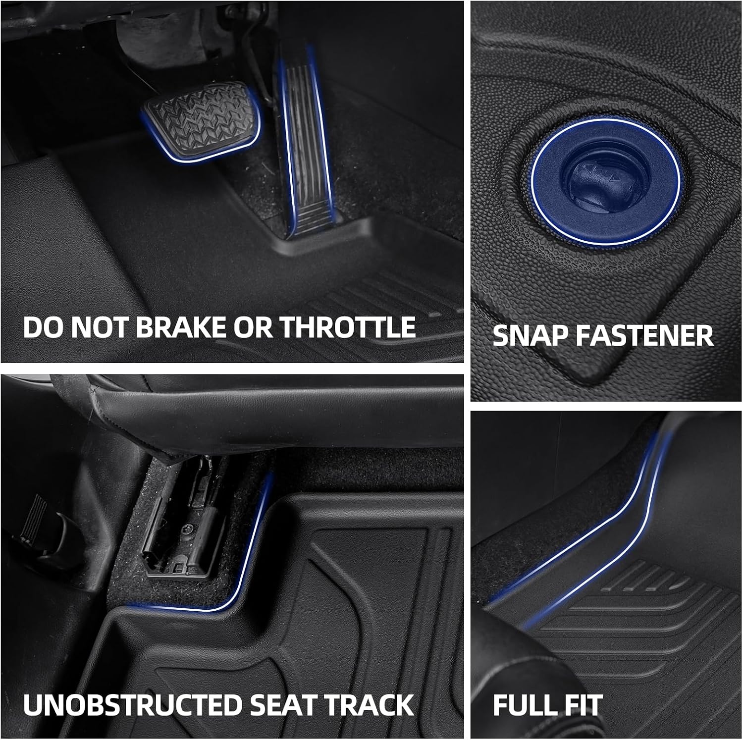 Floor Mats for 2024-2026 Chevrolet Trax/Buick Envista, All Weather TPE Trunk Mat WearResistant Odorless All‑Season Universal Trax Envista Car Interior Custom Accessories, Black