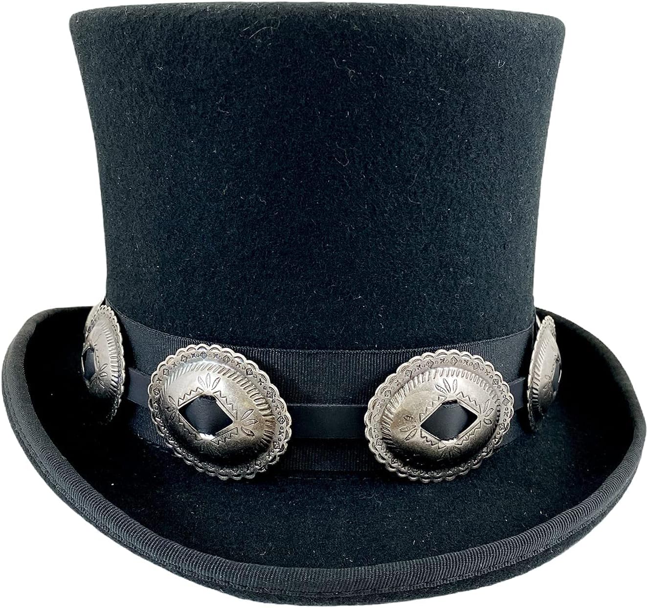 Concho Hat Band Genuine Leather