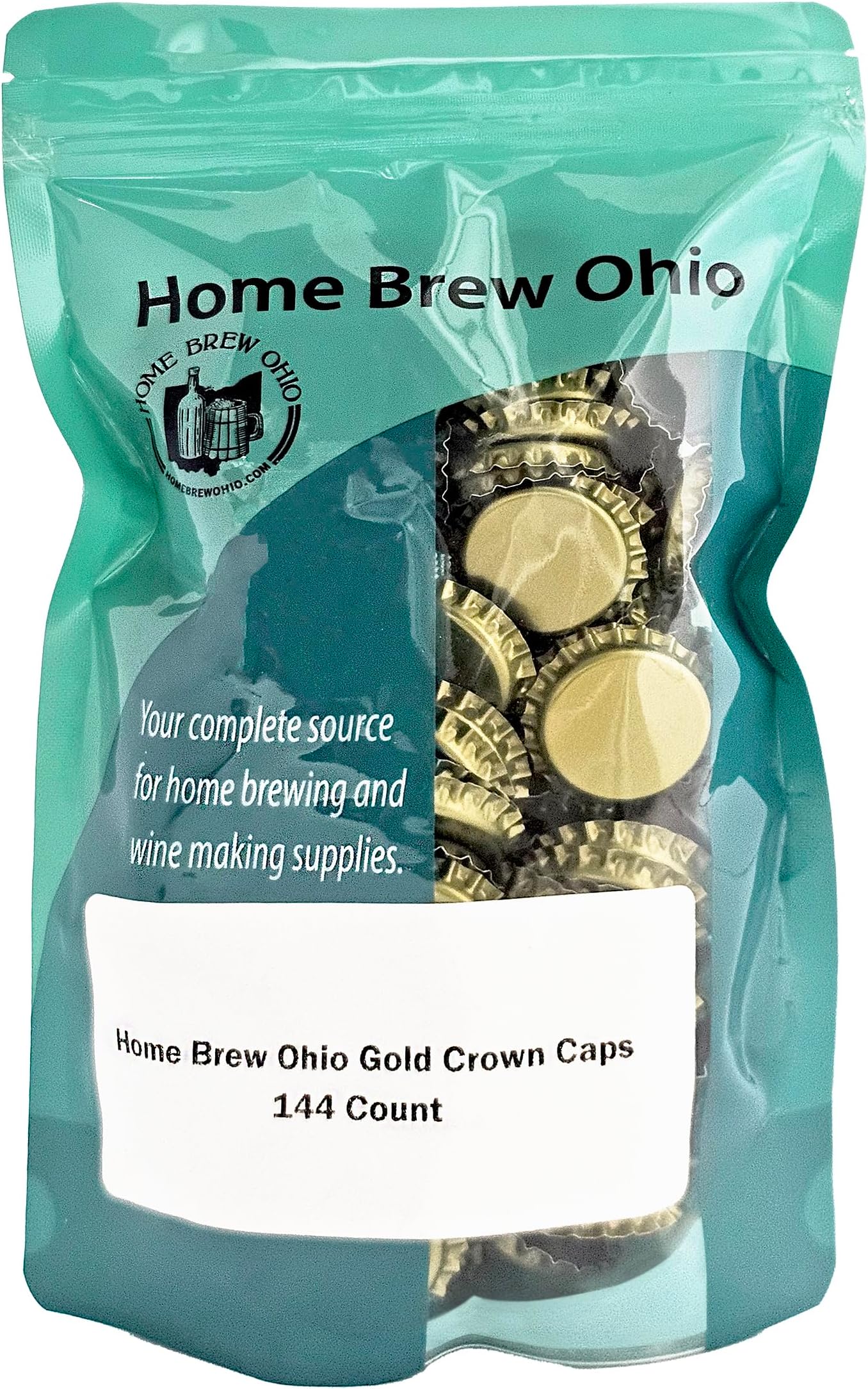 RiteBrew - Gold Oxygen Absorbing Bottle Caps - 144 pcs