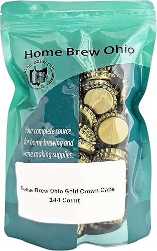 Home Brew Ohio Tapas de botella Gold Crown (paquete de 144)