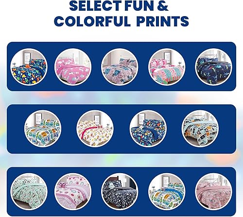 Miniatura 7 de Juego de edredón para cama individual y queen para niño y niña, con fundas de almohada, juego de sábanas y almohada decorativa con juguete, varios