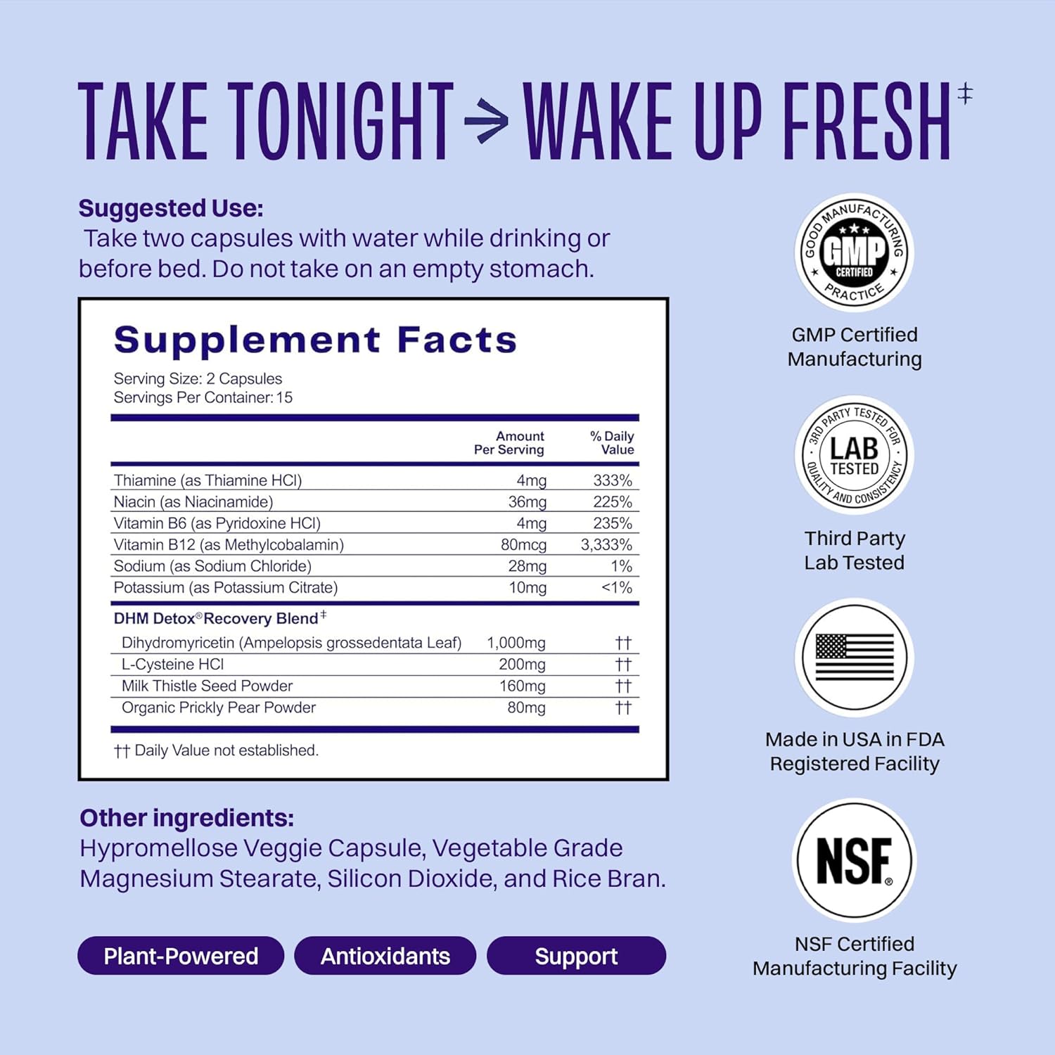 DHM Detox® - No Days Wasted® - New Look - Dihydromyricetin Supplement, Milk Thistle, Prickly Pear, B Vitamins, Hydration Electrolytes Blend-Take During Evening for Better Next Day and Recovery - Image 2