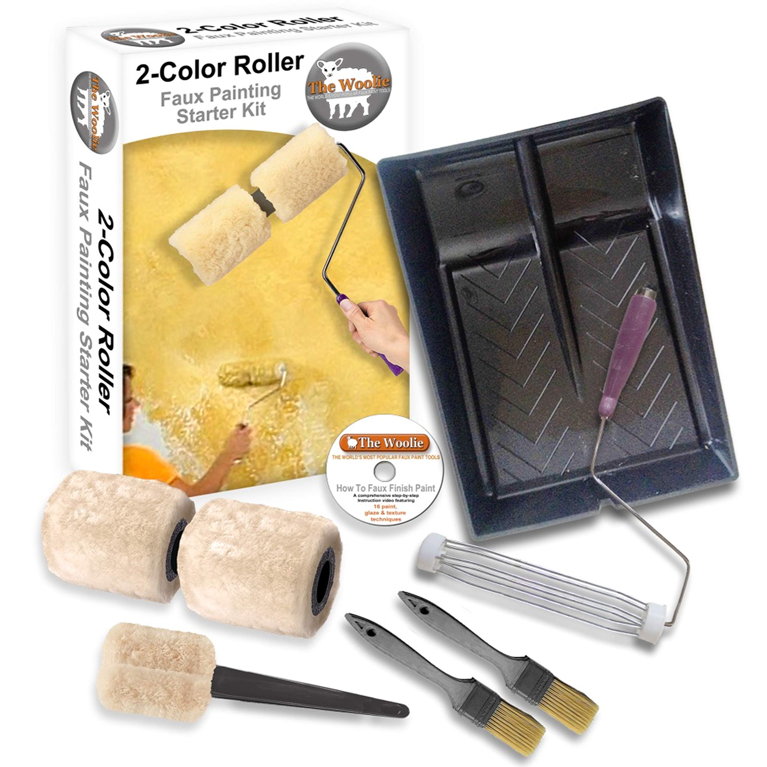 The Woolie Original FullSized 9" Dual 2Color Split Roller Faux