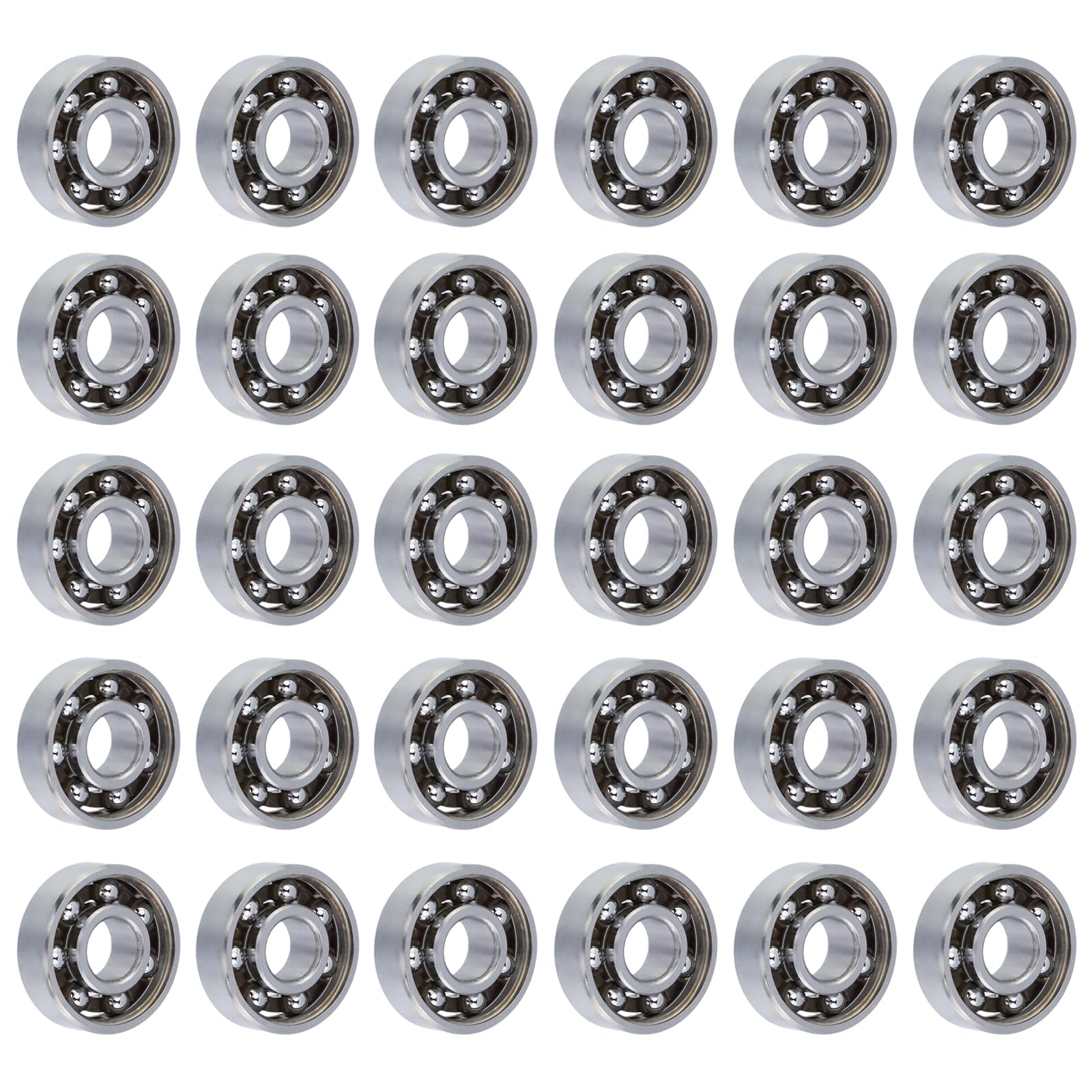 Antrader 30Pcs 608 Steel Ball Bearing 8mm x 22mm x 7mm High Precision Rating Fidget Spinner Bearing