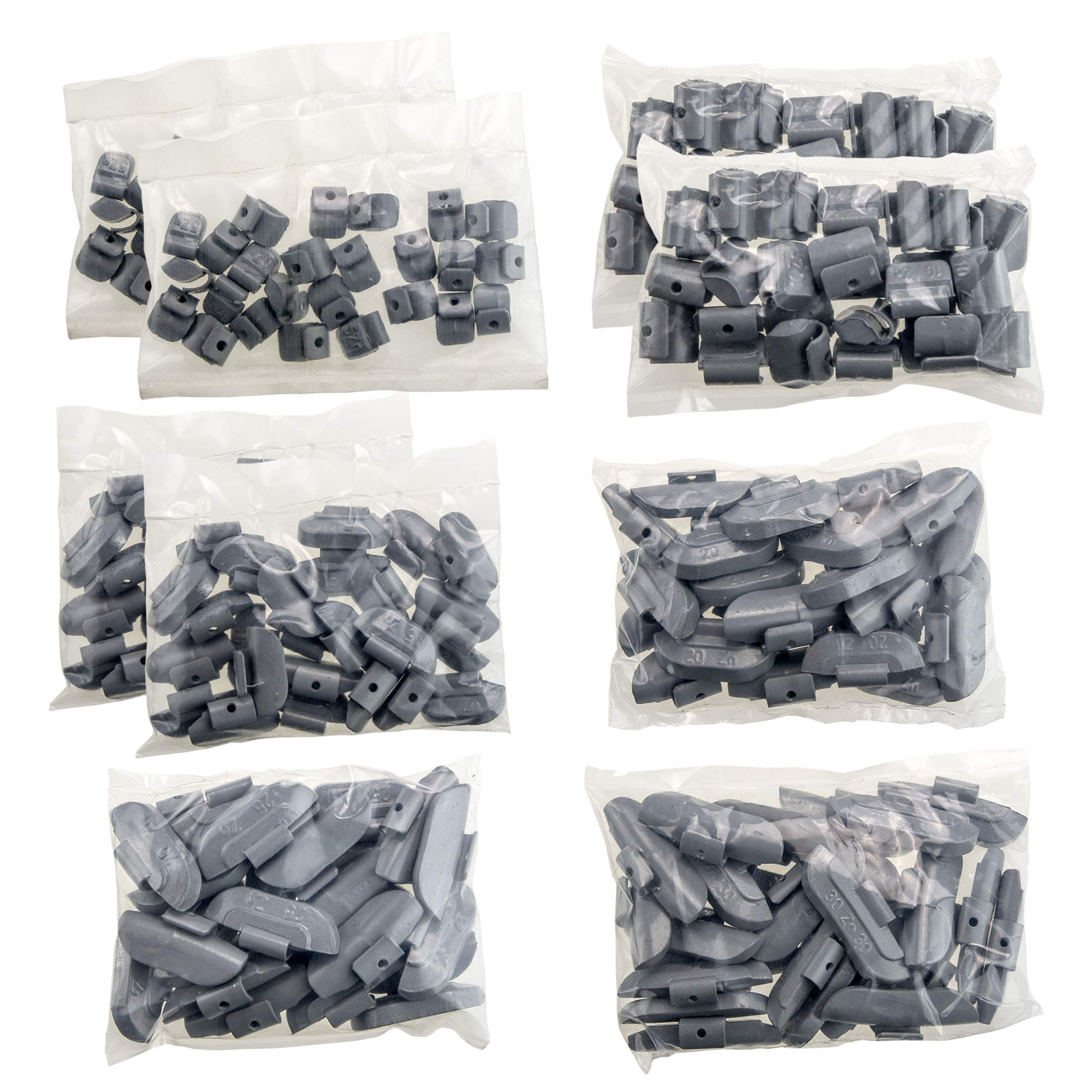 Stix Lot de 225 poids d'équilibrage en zinc 5-30 g pour jantes en acier