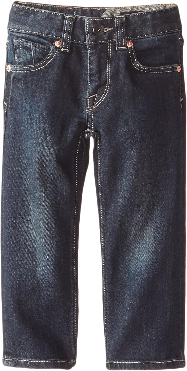 Volcom Boys' Vorta Slim Fit Denim Jeans Little Boys 5 Used Blue