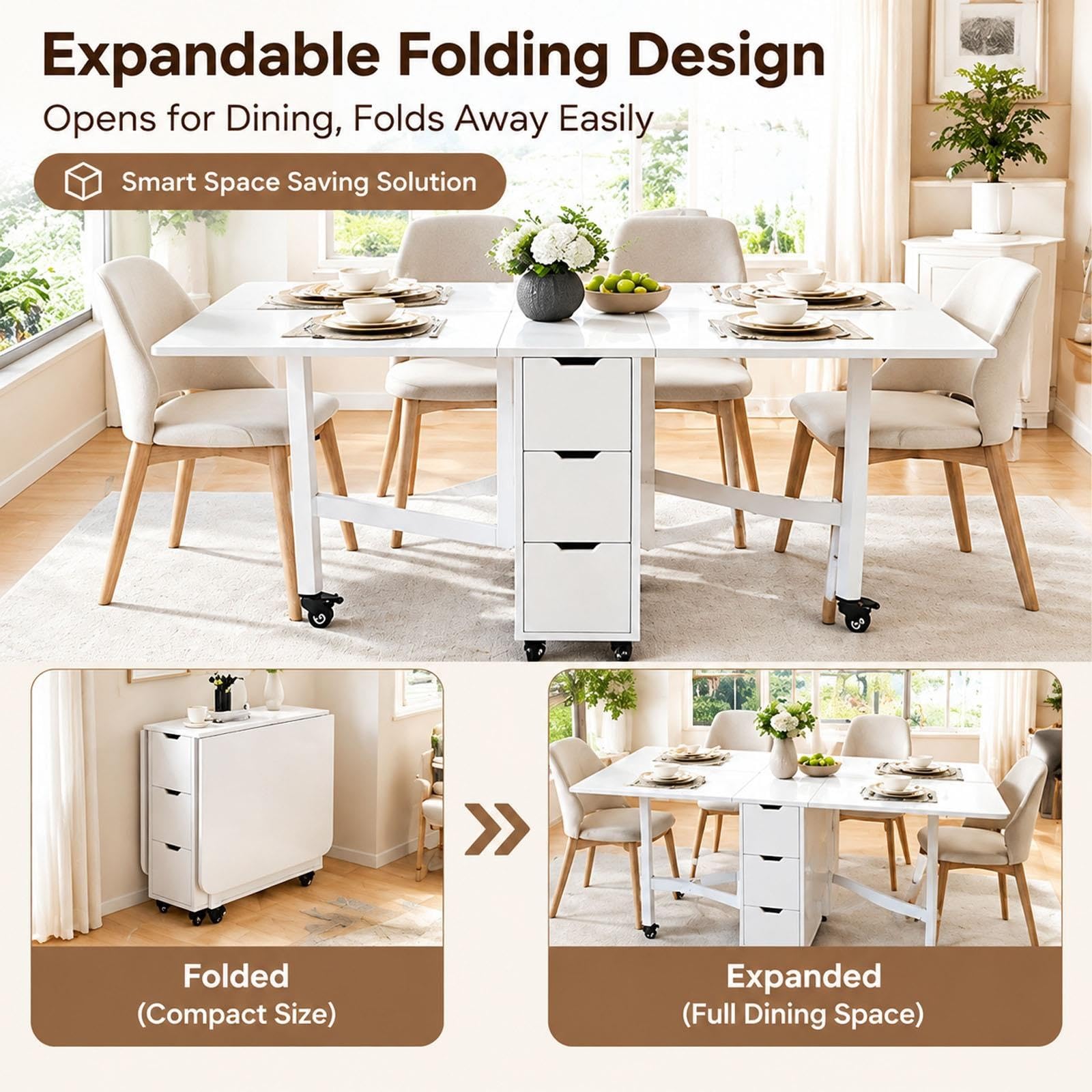 Tables pliantes avec rangement - Bureau d'ordinateur portable pliable