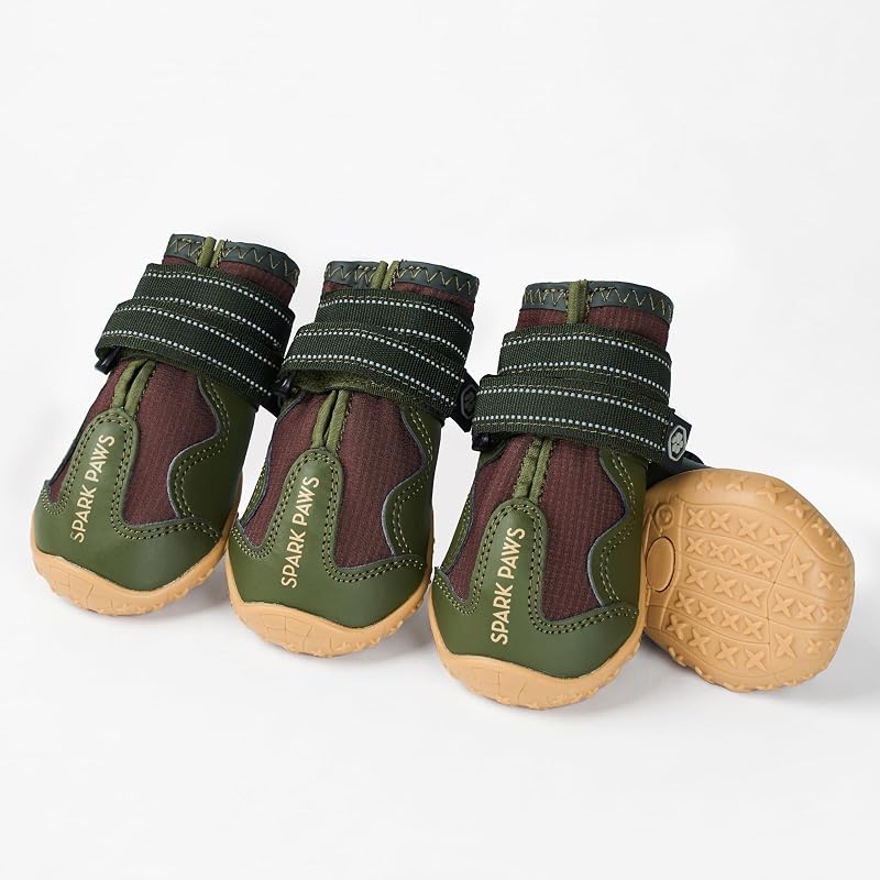 Botas para Cães Spark Paws 365 Resistentes à Água com Solado Antiderrapante e Faixas Refletivas