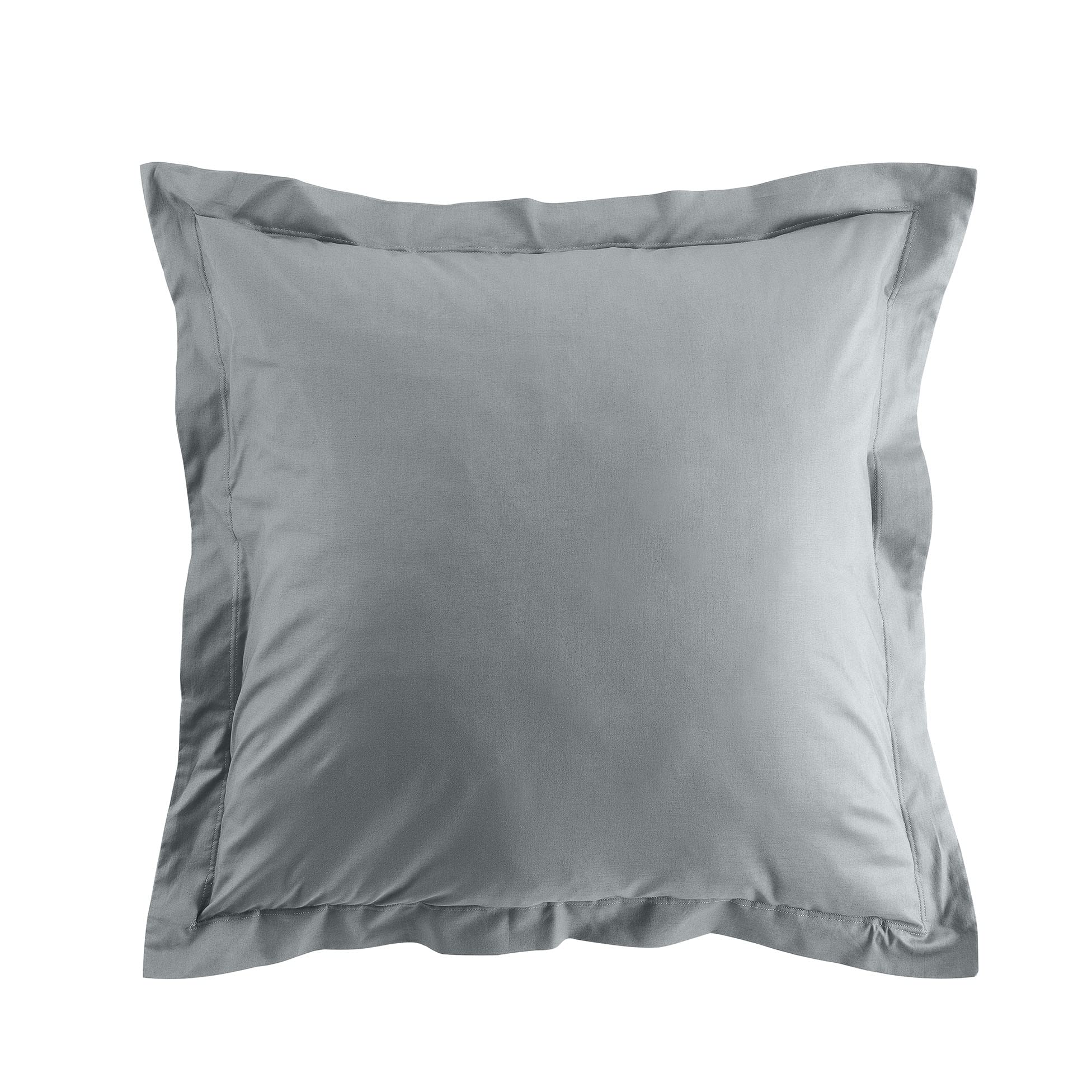 douceur d'intérieur Pillowcase 63 x 63 cm, 100% Organic Cotton, Biolina, Grey, Gray